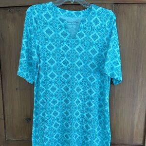 Womens Hang Ten Aqua Knit Dress Size Medium